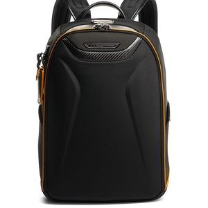 New men Tumi McLaren Velocity Backpack Black Orange -$995